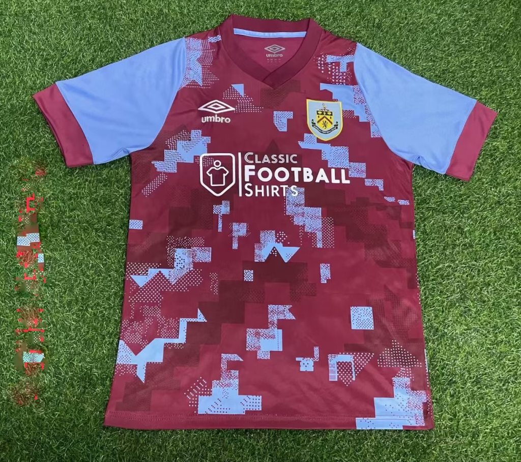 Burnley 2022/23 Home Shirt front view pixelated pattern