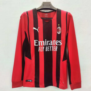AC Milan 2021/22 Home Long Sleeves Player Version Jersey