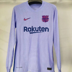 Barcelona 2021/22 Away Authentic Long Sleeves Player Version Jersey