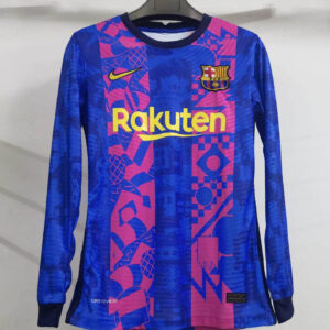 Barcelona 2021/22 Third Authentic Long Sleeves Player Version Jersey