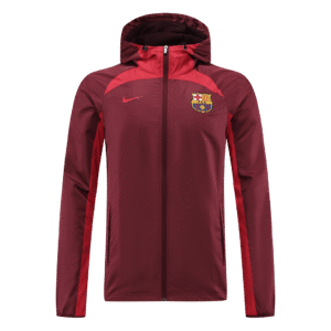 Barcelona 2022 Windbreaker Hoodie Jacket Red