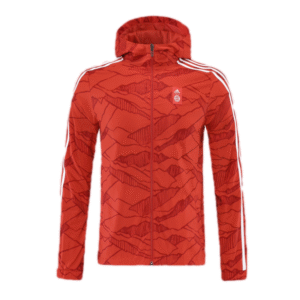 Bayern Munich 2022 Windbreaker Hoodie Jacket Red
