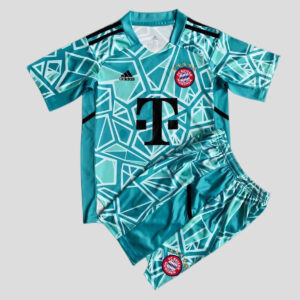Bayern Munich 2022/23 Goalkeeper Adult Jersey And Shorts Kit - Lake Blue