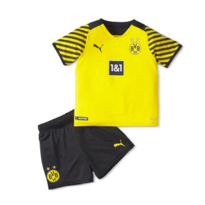 Borussia Dortmund 2021/22 Home Kids Jersey And Shorts Kit