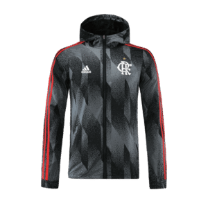 Flamengo 2022 Windbreaker Hoodie Jacket Black