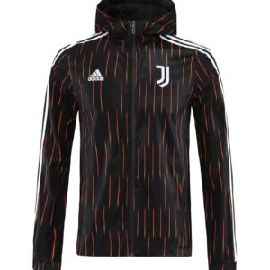 Juventus 2022 Windbreaker Hoodie Jacket Black