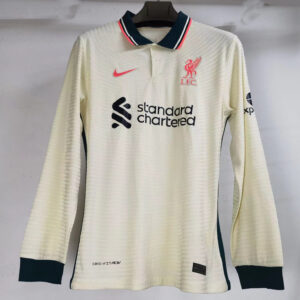 Liverpool 2021/22 Away Long Sleeves Player Version Jersey