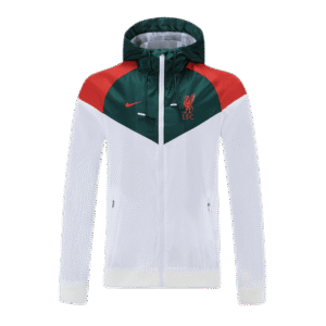Liverpool 2022 Windbreaker Hoodie Jacket Cream&green