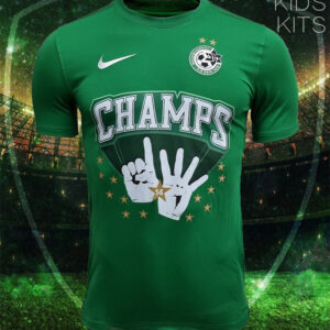 Maccabi Haifa 2021/22 Champion Kids Jersey And Shorts Kit - Green