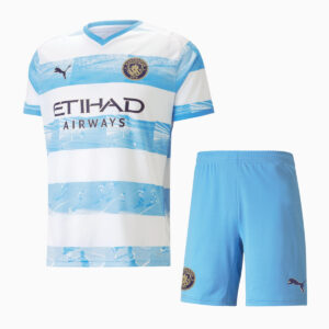 Manchester City 2022/23 Anniversary Adult Jersey And Shorts Kit
