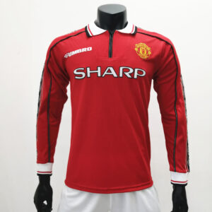 Manchester United 1998/1999 Home Long Sleeves Retro Jersey