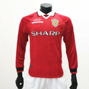 Manchester United 1999/2000 Home Long Sleeves Retro Jersey