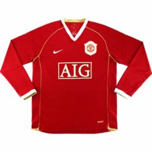 Manchester United 2006/2007 Home Long Sleeves Retro Jersey