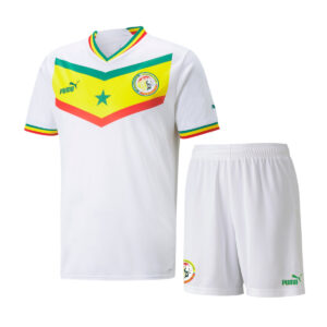Senegal 2022 World Cup Home Kids Jersey And Shorts Kit