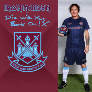 Iron Maiden X West Ham United 2021 Away Kids Jersey And Shorts Kit