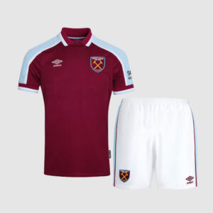 West Ham United 2021/22 Home Kids Jersey And Shorts Kit