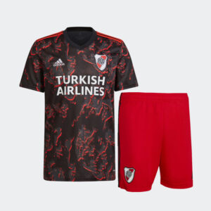River Plate 2021/22 Away Kids Jersey And Shorts Kit - 120 Years Anniversary