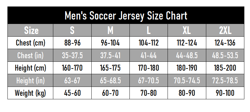 The PSG 2025/26 Away Jersey comes in sizes S, M, L, XL, and XXL.