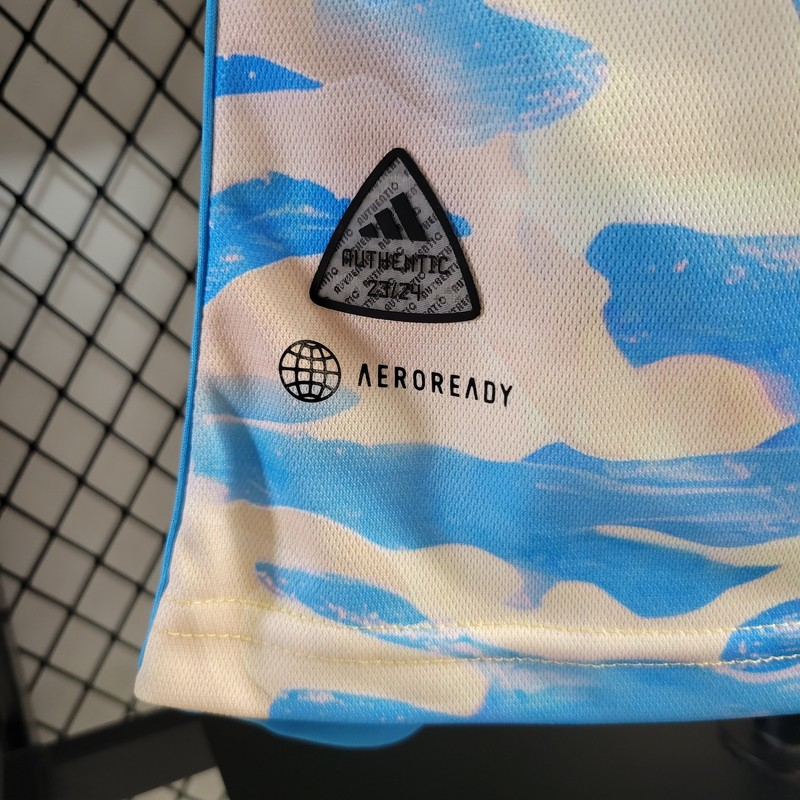 The bottom tag shows adidas AEROREADY, meaning the jersey is built for optimal moisture management. Whether playing football or wearing it casually in summer, it keeps you dry and comfortable.