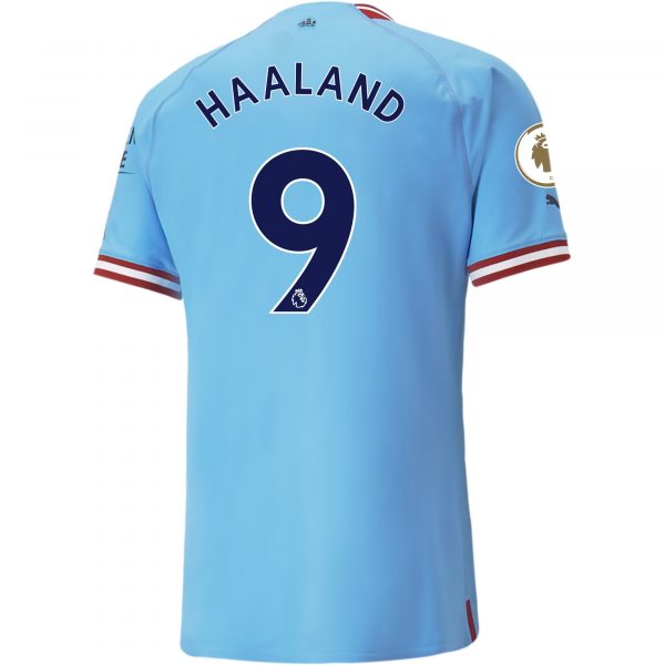 Manchester City 22/23 Home Jersey Centered Crest Detail